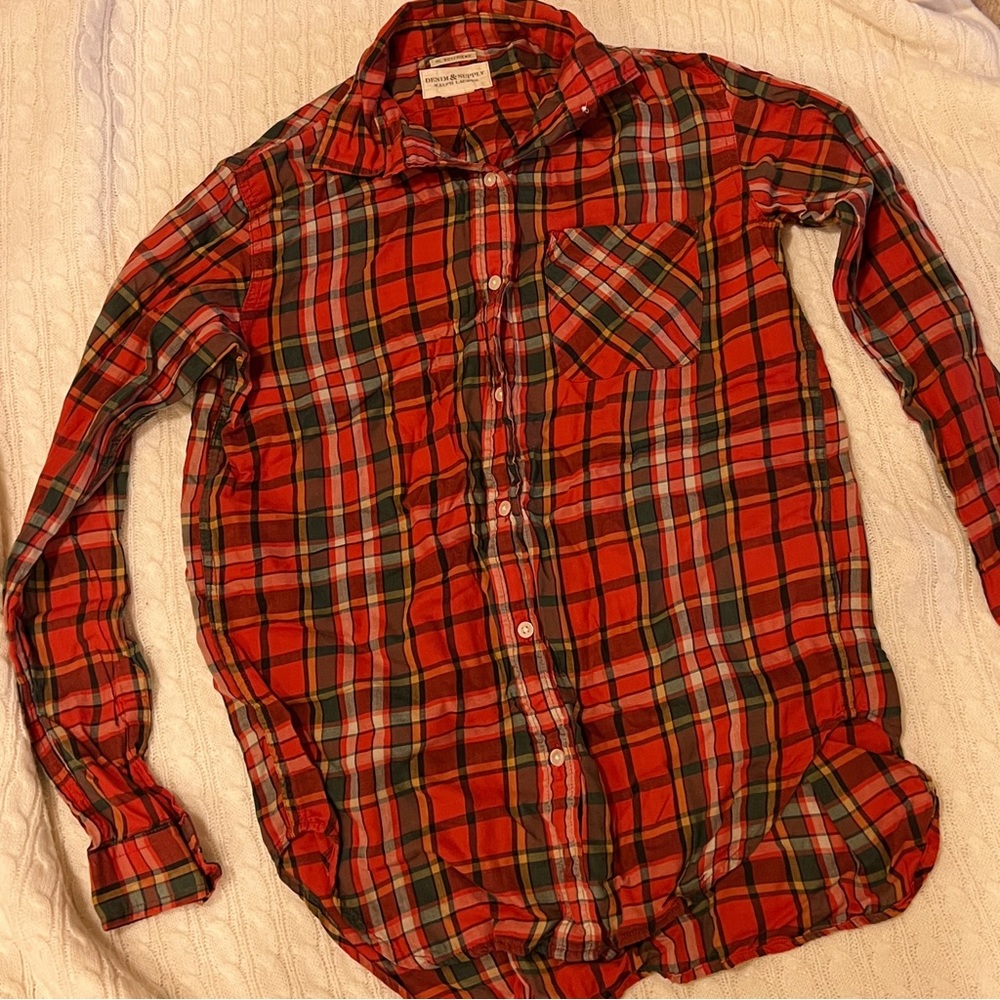 Ralph Lauren Denim & Supply Boyfriend Plaid Button-up